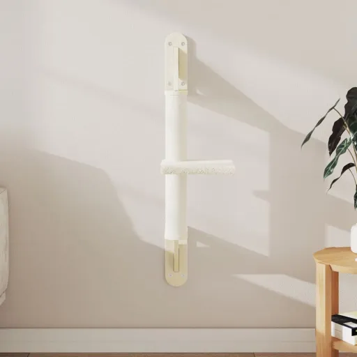 Árbol Rascador Para Gatos de Pared Crema 85,5 cm