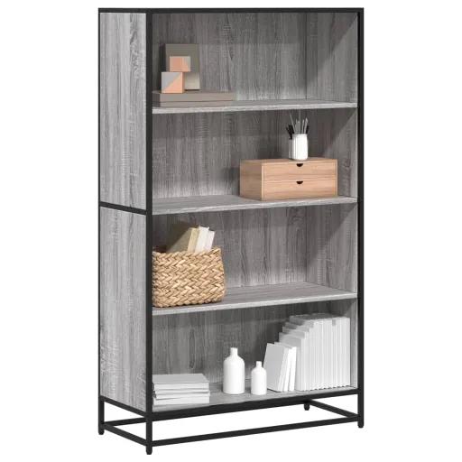 Estantería de Madera de Ingeniería Gris Sonoma 80,5x35x139 cm