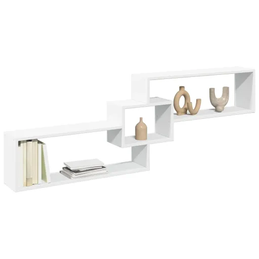 Armario de Pared Madera de Ingeniería Blanco 158x18x53 cm