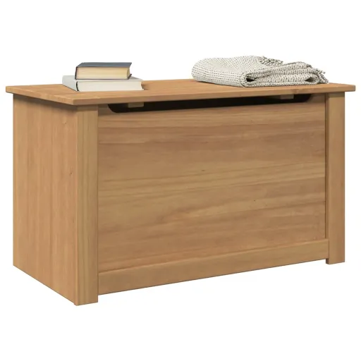 Baúl Almacenaje Con Tapa Panama Madera Maciza Pino 79x42x46 cm