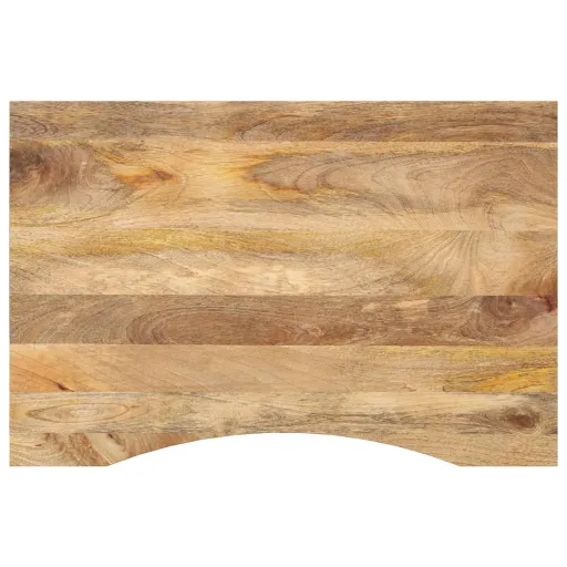 Tablero de Escritorio Con Curva Madera Mango Rugosa 90x50x2,5cm