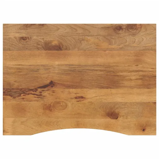 Tablero Escritorio Con Curva Madera Mango Rugosa 100x80x2,5 cm