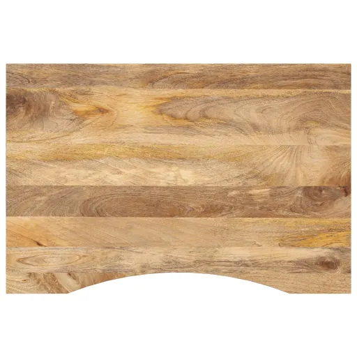 Tablero Escritorio Con Curva Madera Mango Rugosa 100x60x2,5 cm