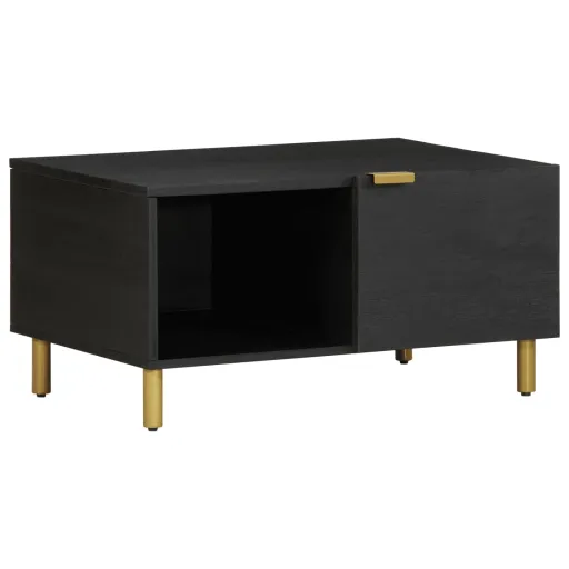 Mesa de Centro Madera Contrachapada Negro 80x50x40 cm