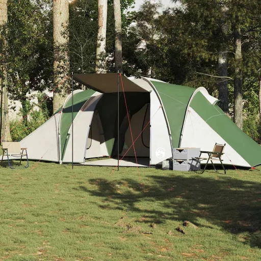 Tienda de Campaña Familiar Iglú 6 Personas Impermeable Verde