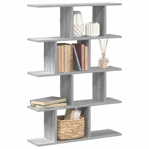 Estante Cubo de Pared 12 Compartimentos Madera Gris Sonoma