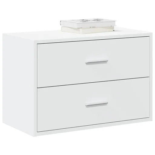 Armario Con 2 Cajones Blanco 60x31x40 cm Madera de Ingeniería