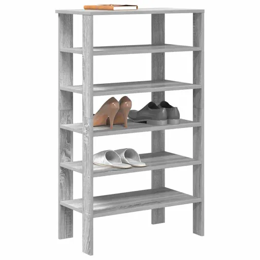 Mueble Zapatero Madera Contrachapada Gris Sonoma 61x32x105 cm