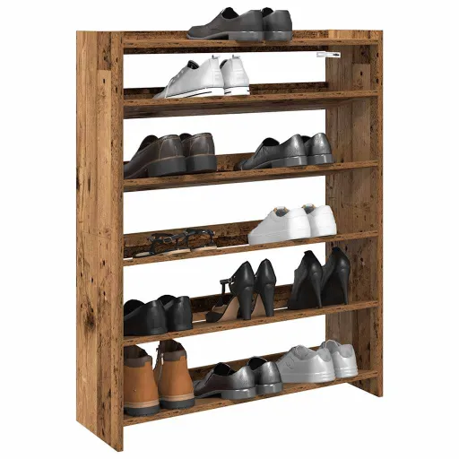 Mueble Zapatero Madera Contrachapada Madera Vieja 80x25x100 cm