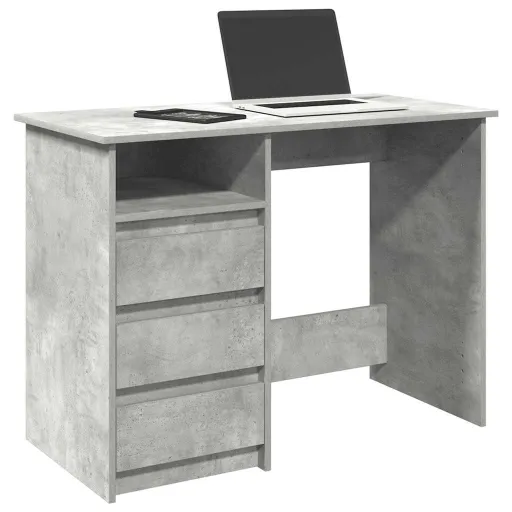 Escritorio de Madera de Ingeniería Gris Hormigón 102x50x75 cm