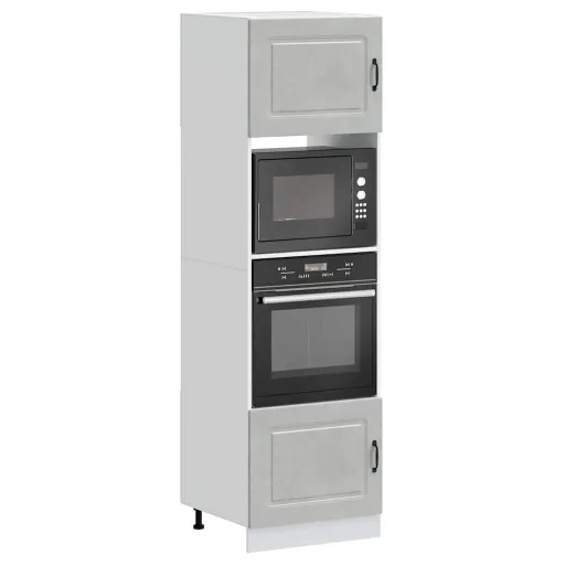 Armarios Para Horno (2 Unidades) "Kalmar" de Madera de Ingeniería Gris Hormigón