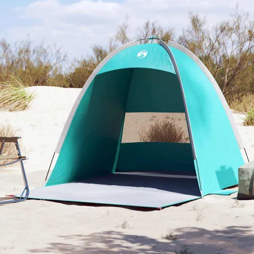 Tienda de Playa Para 3 Personas Impermeable Verde Agua