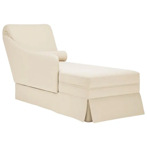 Chaise Longue Respaldo Reposabrazos Derecho Terciopelo Lino