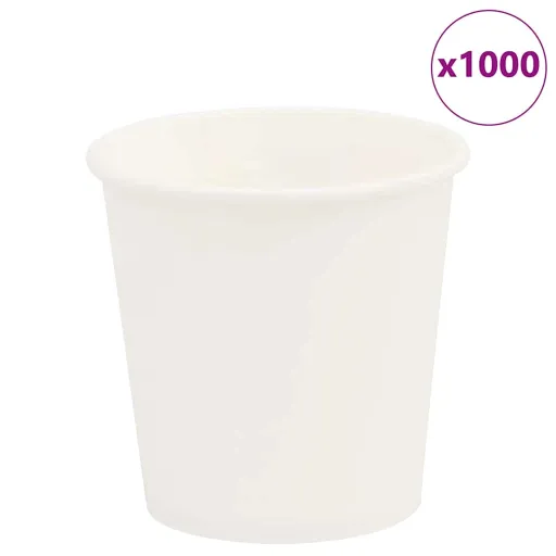 Tazas de Café de Papel 1000 Uds 4oz 100ml Blanco