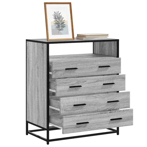 Cajonera de Madera Contrachapada Gris Sonoma 70x41x83,5 cm