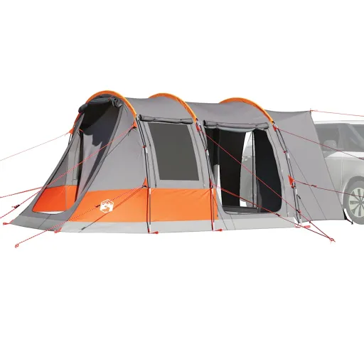 Tienda de Campaña de Coche 2 Personas Impermeable Gris-Naranja