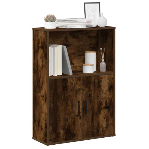Estantería Madera de Ingeniería Roble Ahumado 60x24x85 cm