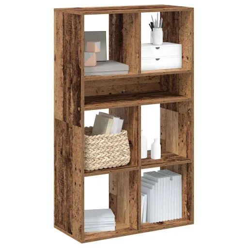 Estantería Madera de Ingeniería Envejecida 66x31x112 cm