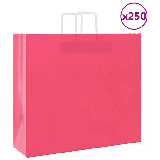 Bolsas de Papel Con Asas 250 Uds Rosa 54x15x49 cm
