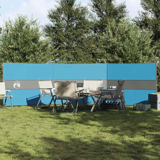 Cortaviento de Camping Impermeable Azul 490x123 cm