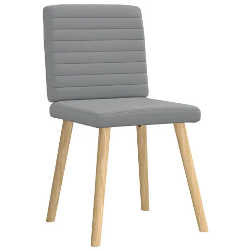 Sillas de Comedor 4 Unidades Tela Gris Claro