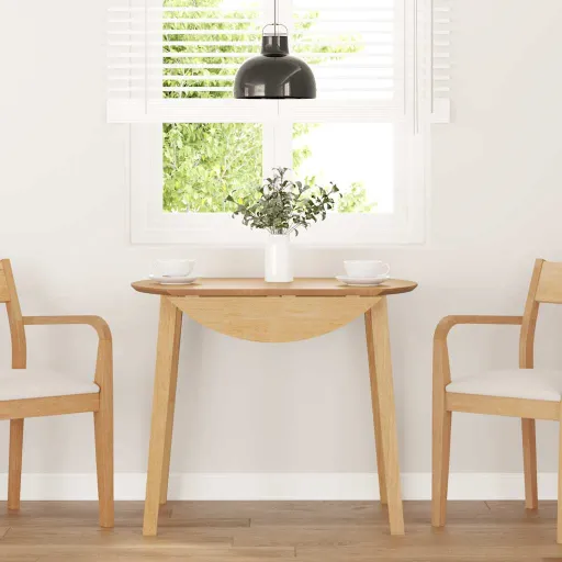 Mesa de Comedor Natural Madera Maciza Roble Caucho