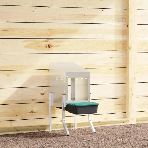 Nido Para Gallinas de 1 Compartimento Con Patas de Acero Galvanizado