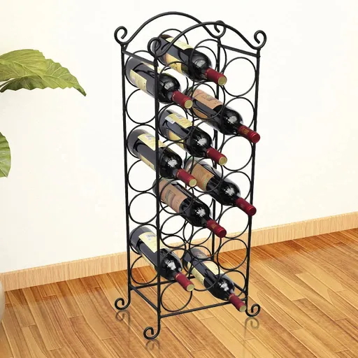 Botellero de Metal Para 21 Botellas