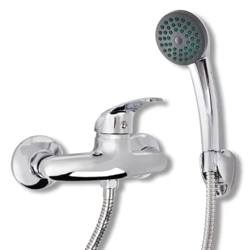 Kit de Grifo Mezclador Para Ducha de Baño Cromado
