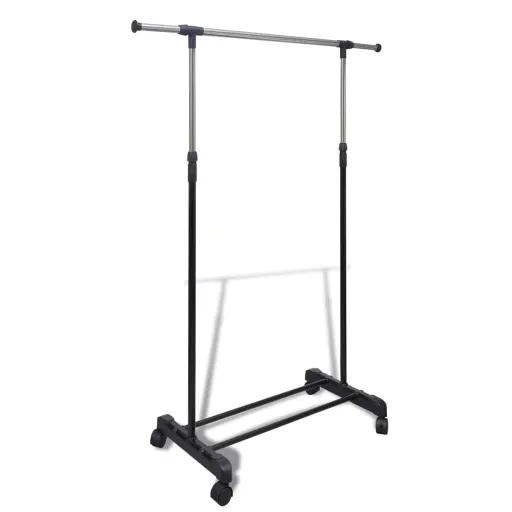 Perchero Ajustable Para Ropa 4 Ruedas 1 Barras