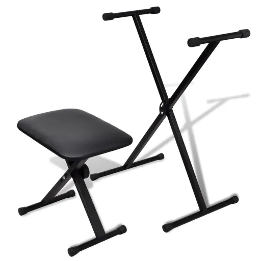 Juego de Taburete y Soporte Ajustable Para Teclado
