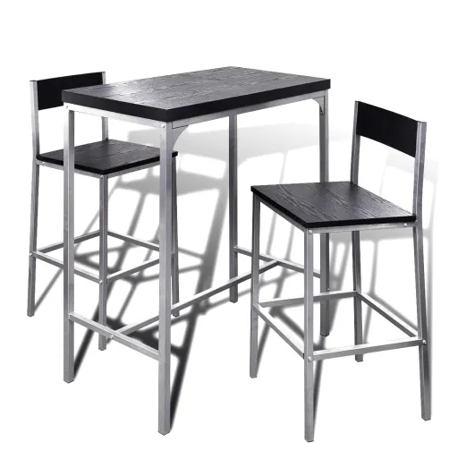 Mesa Alta y Taburetes de Barra de Cocina