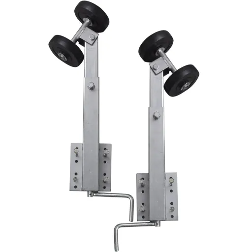 Set de 2 Soportes de Doble Rueda de Remolque de Barco 59-84 cm