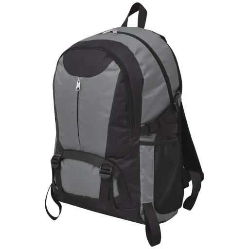 Mochila de Senderismo XXL Negro y Gris 40 l