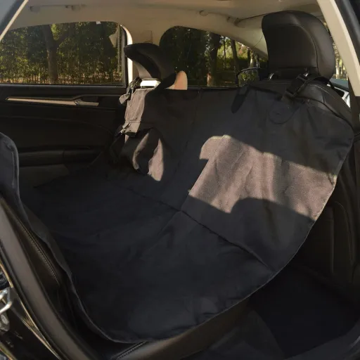 Funda de Asiento de Coche Para Mascotas 148x142 cm Negra