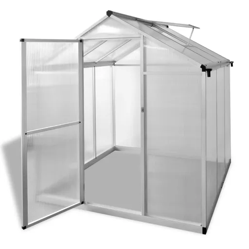 Invernadero de Aluminio Gris Antracita 3,46 m²