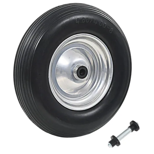 Rueda de Carretilla Con Eje Macizo PU 4.00-8 390 mm
