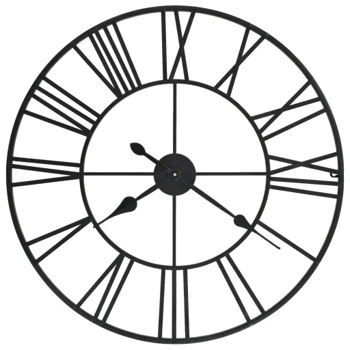 Reloj de Pared Vintage Movimiento Cuarzo Metal 80 cm XXL