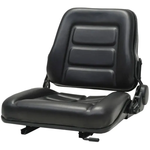 Asiento de Máquina Elevadora y Tractor Respaldo Ajustable Negro