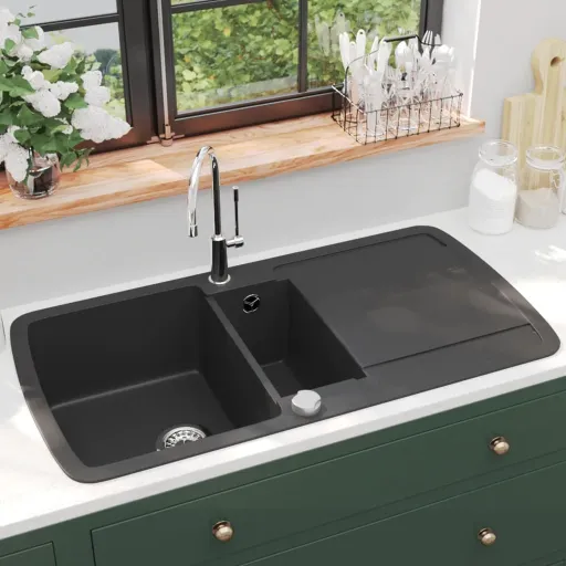 Fregadero de Cocina Con Dos Senos de Granito
