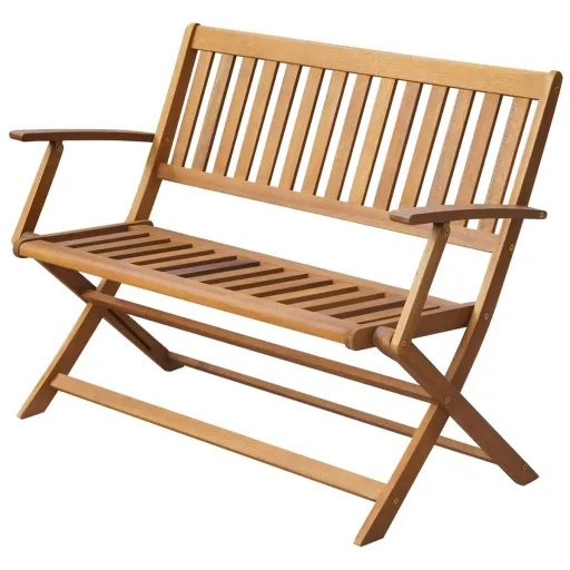 Banco de Jardín Madera Maciza de Acacia 120 cm