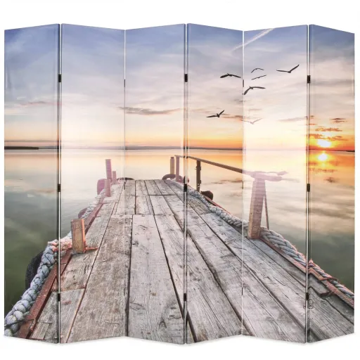 Biombo Divisor Plegable 228x170 cm Lago
