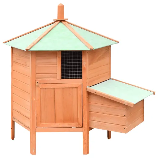 Gallinero Madera Maciza Pino y Abeto 126x117x125 cm