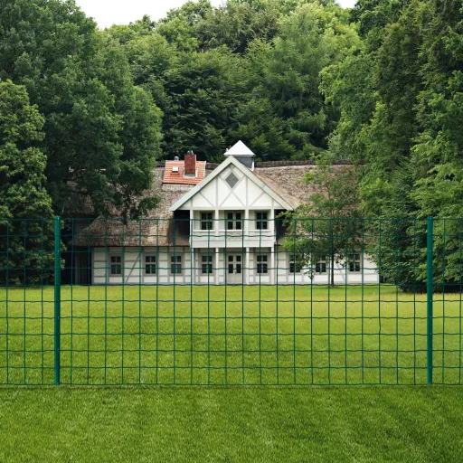 Euro Valla de Acero Verde 20x1,5 m