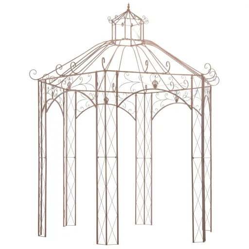 Pérgola de Jardín Marrón Antiguo 3 m Hierro