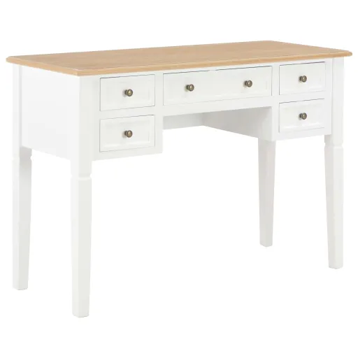 Escritorio de Madera Blanco 109,5x45x77,5 cm