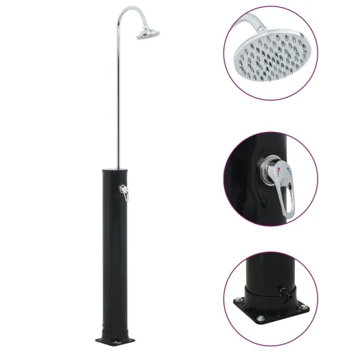 Ducha Solar Negro 214 cm 20 L