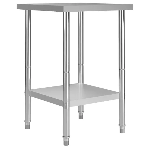 Mesa de Trabajo Para Cocina Acero Inoxidable 60x60x85 cm