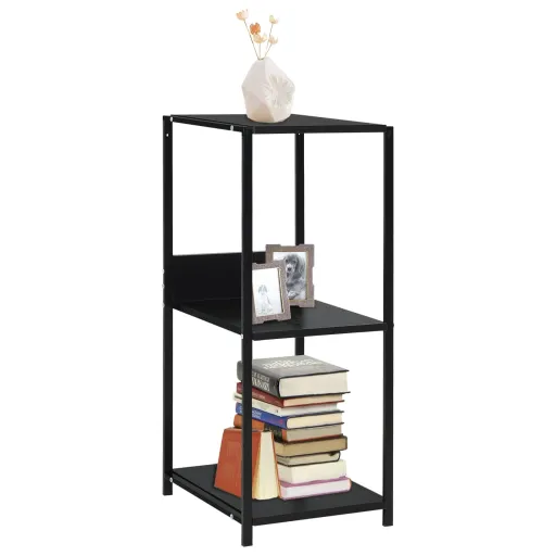 Estantería Pequeña Madera de Ingeniería Negro 33,5x39,6x79,7 cm