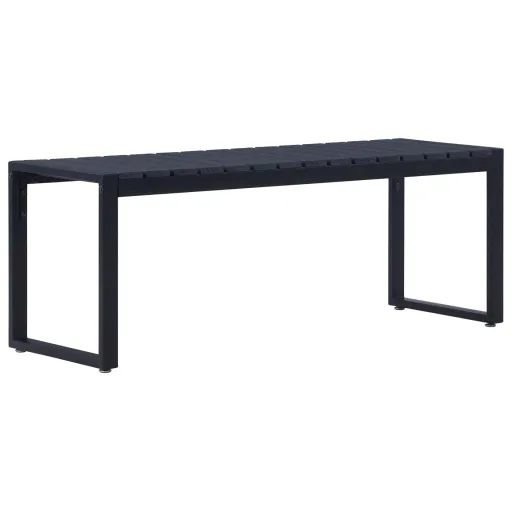Banco de Jardín Tablero PS Negro 120,5 cm